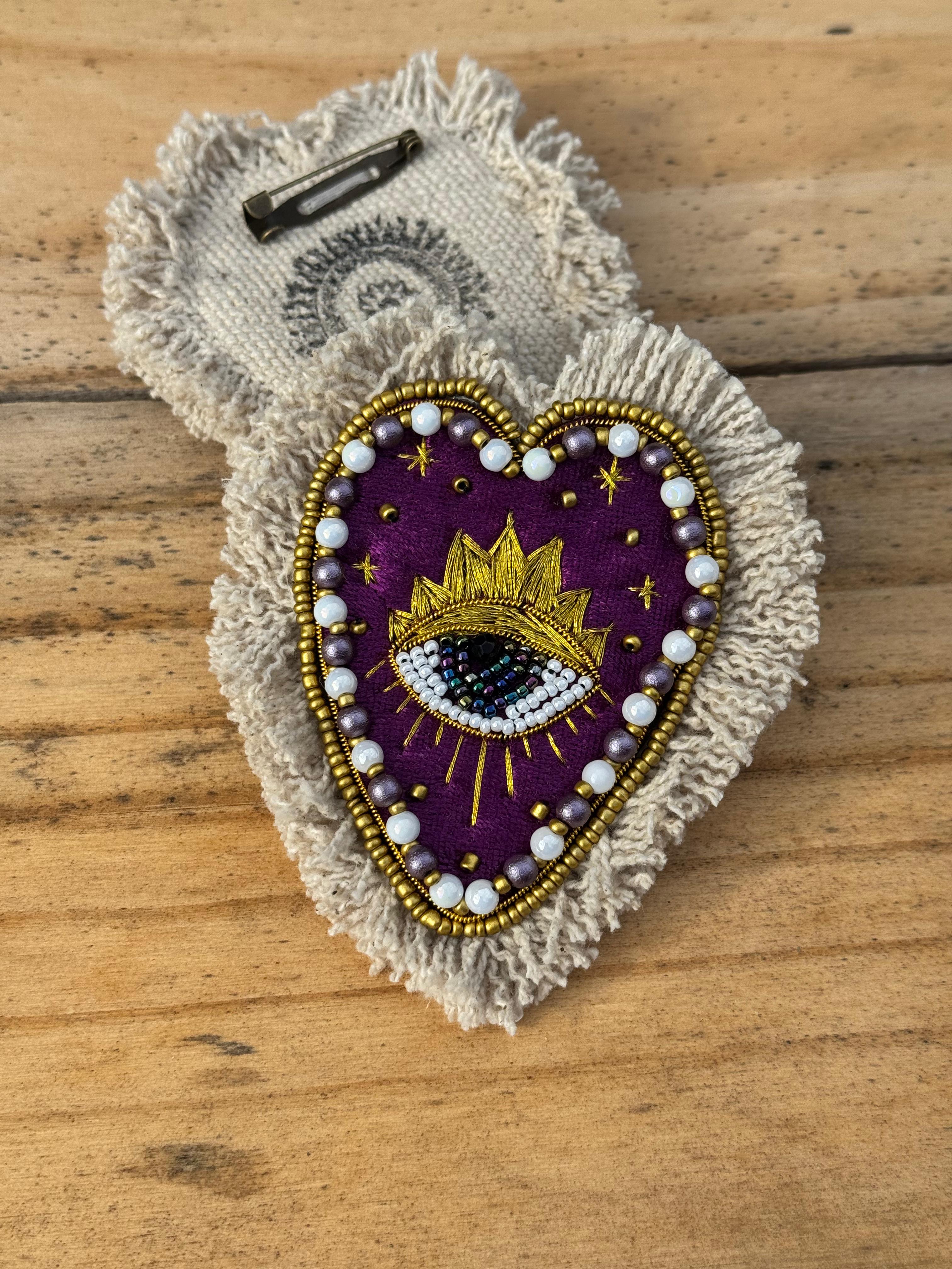 Broche PAULE Violet Création Ci.o.mi