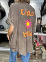Charger l&#39;image dans la galerie, Tee shirt CIAO BELLA Choco
