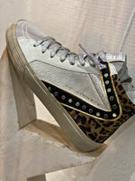 Charger l&#39;image dans la galerie, Baskets hautes NILA Blanc- Leopard

