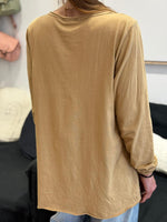 Charger l'image dans la galerie, T-shirt manches longues Camel - ILONA
