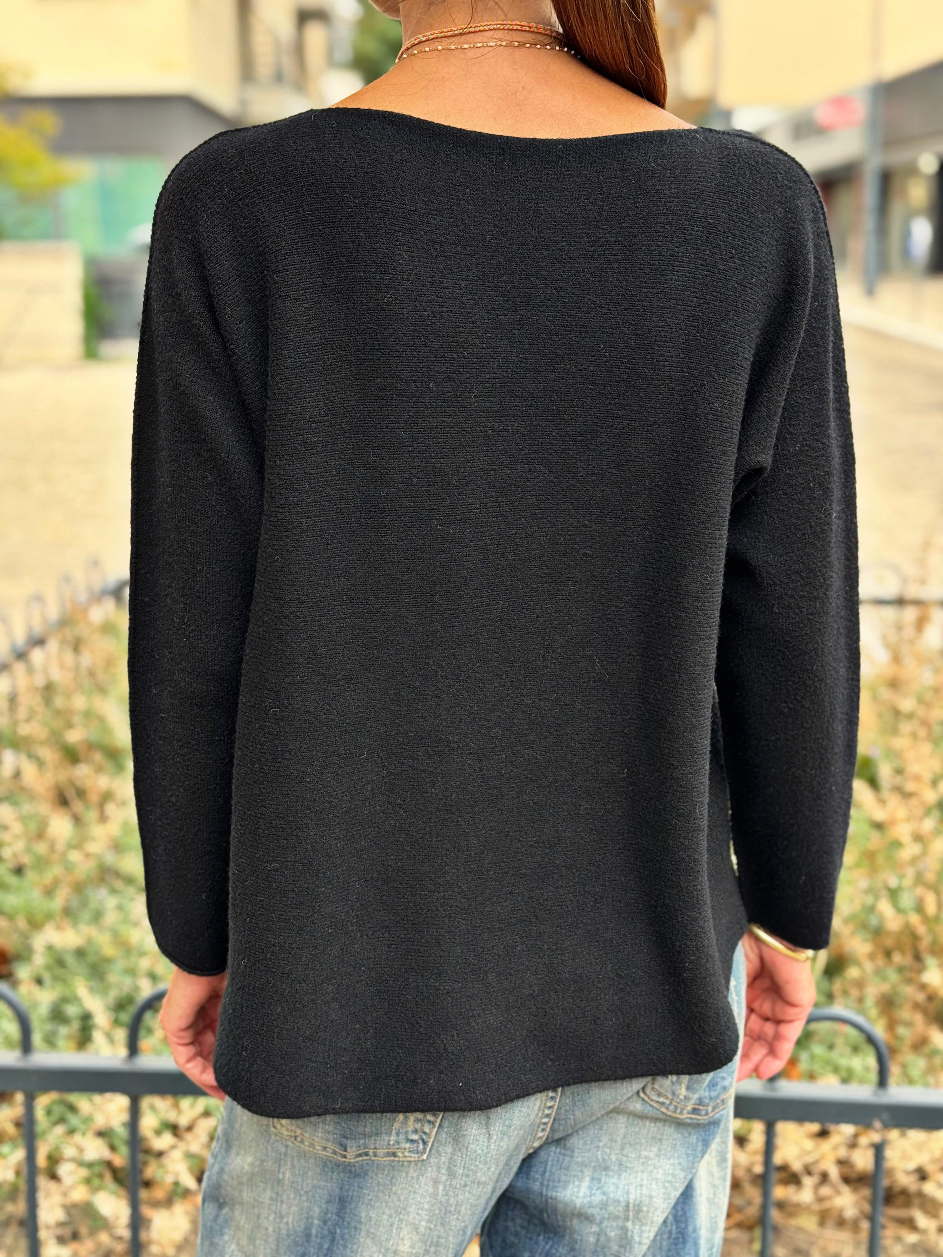Pull doux TAO Noir