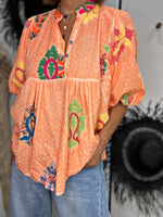 Charger l'image dans la galerie, Blouse imprimée Orange - 46
