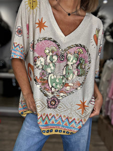 Pull fin CACTUS multico