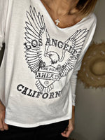 Charger l&#39;image dans la galerie, Tee shirt CALIFORNIA Blanc/Noir
