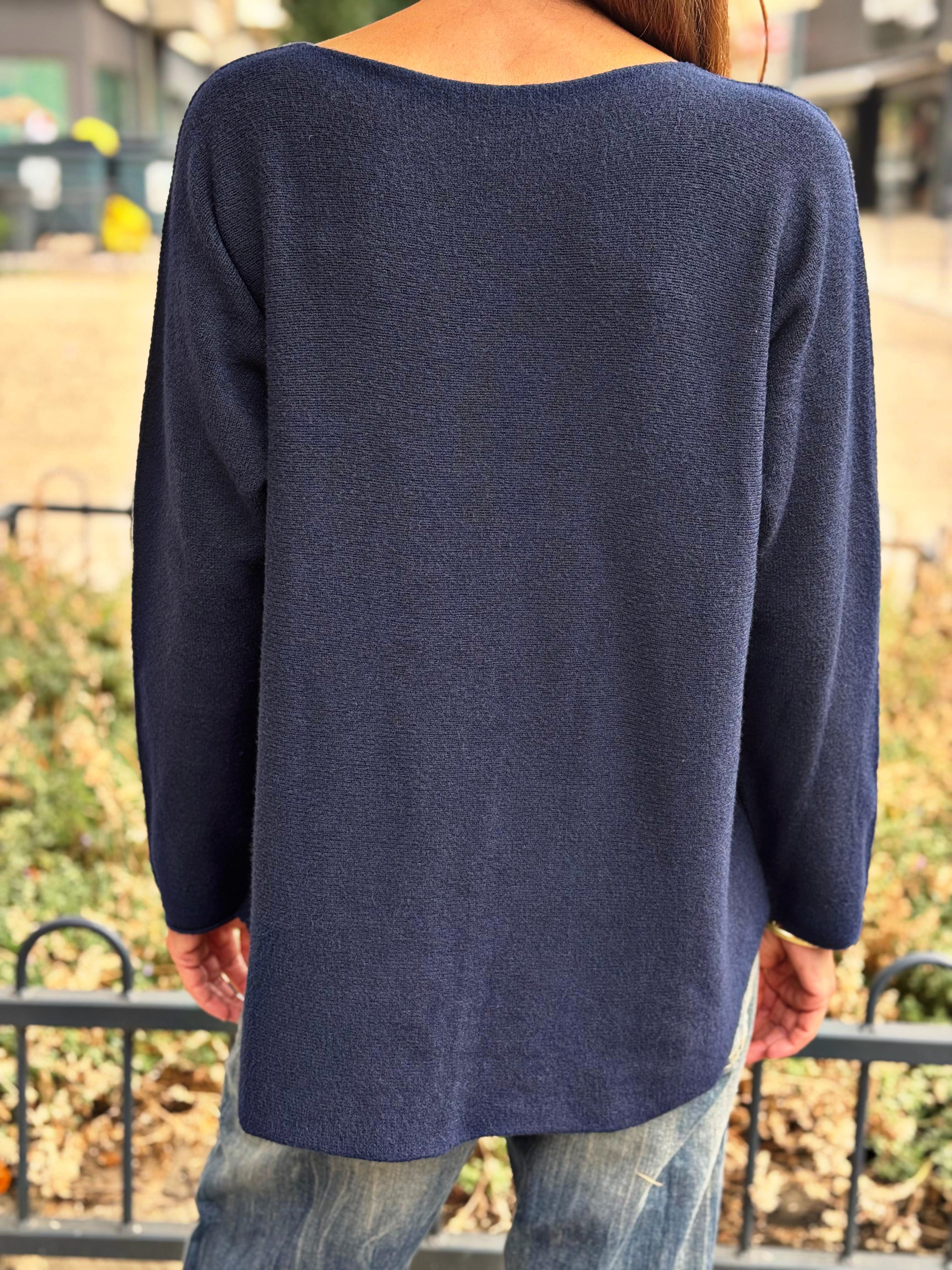 Pull doux LINO Marine