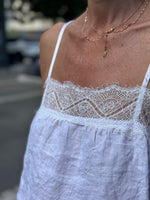 Charger l'image dans la galerie, Top lin AZELIA Blanc
