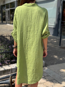 Robe lin  HAVANA Vert