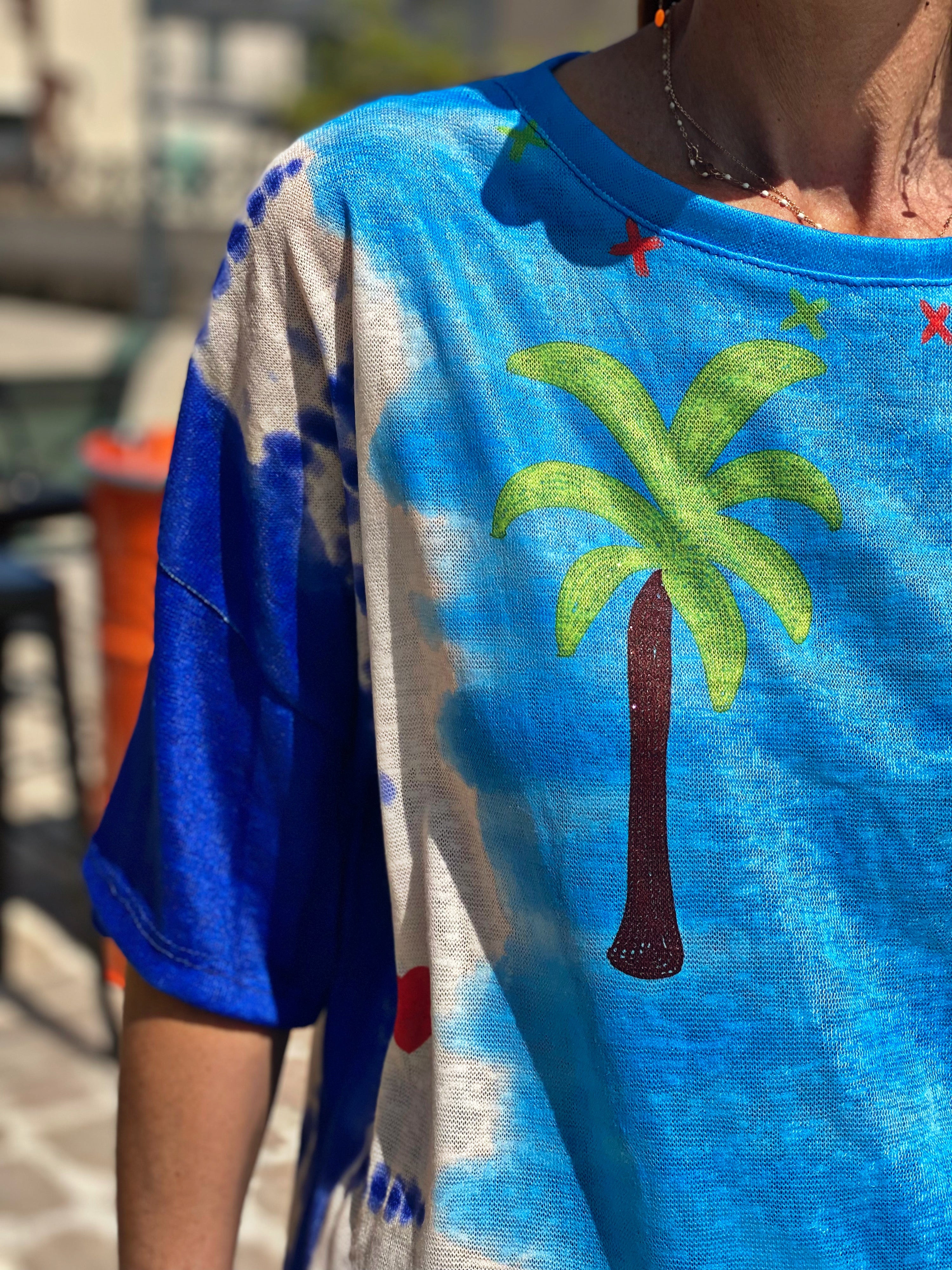 Tee shirt PALMIE Bleu électrique