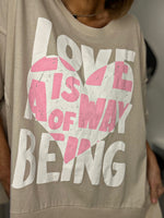 Charger l'image dans la galerie, T-shirt imprimé message Beige - LOVE
