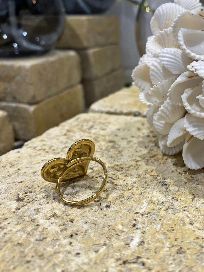 Bague COEUR Rouge Fuchsia