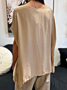 Top satiné SERENITE Camel