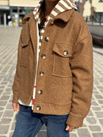 Charger l&#39;image dans la galerie, Blouson bouclette GAB Camel foncé
