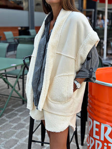 Blouson sans manche LOOMY Ecru