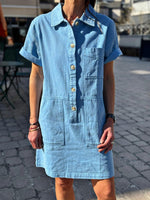 Charger l'image dans la galerie, Robe denim Bleu Clair - MAELYS
