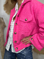 Charger l'image dans la galerie, Blouson bouclette GAB Fuchsia
