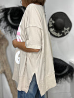 Charger l'image dans la galerie, T-shirt imprimé message Beige - LOVE

