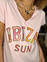 Charger l&#39;image dans la galerie, Tee shirt IBIZA SUN Rose
