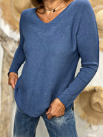 Charger l'image dans la galerie, Pull doux TAO Bleu jeans
