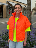 Charger l&#39;image dans la galerie, Doudoune manches courtes FIZZ Orange fluo
