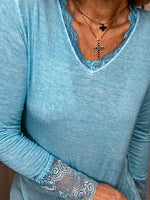 Charger l'image dans la galerie, Tee shirt AURA Turquoise
