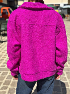 Blouson bouclette GAB Fuchsia