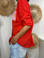 Charger l'image dans la galerie, Chemise LOVE PEACE Rouge
