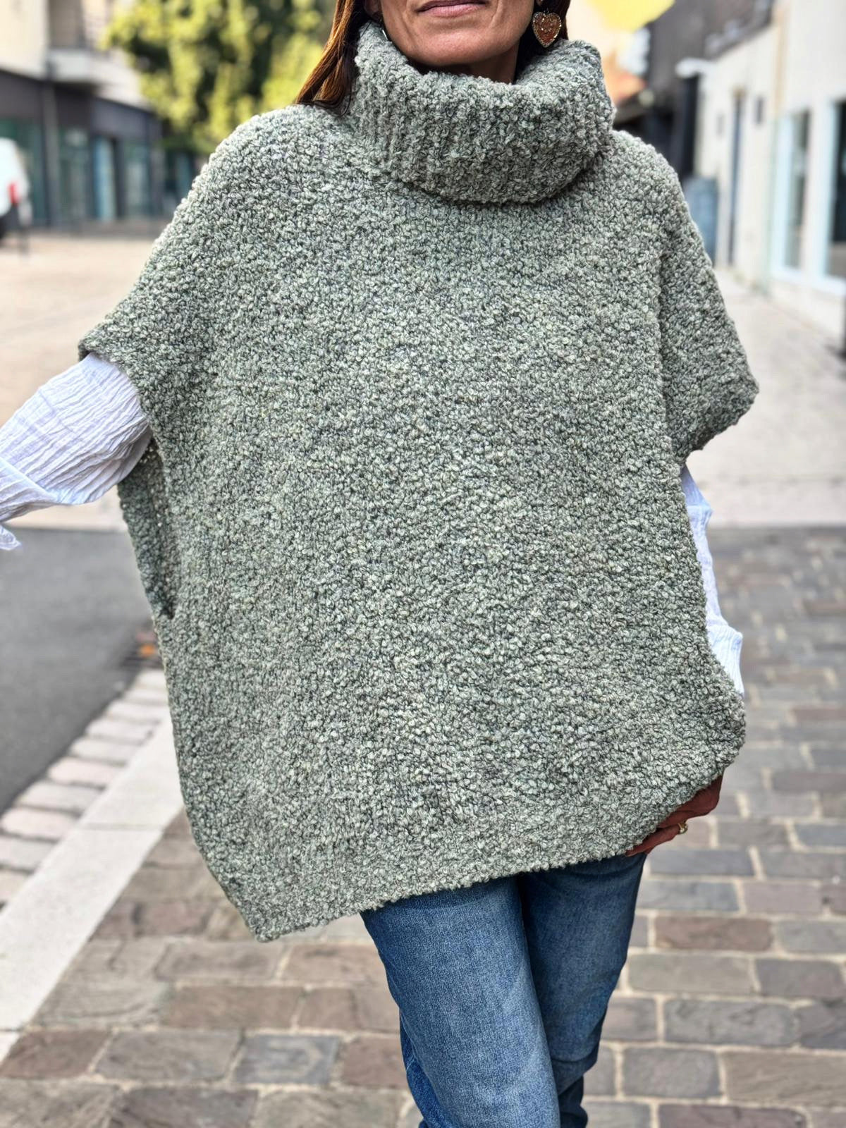 Pull sans manche BERNIE Kaki