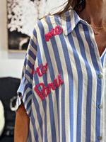 Charger l&#39;image dans la galerie, Chemise TAKE ME TO PARIS Bleu ciel
