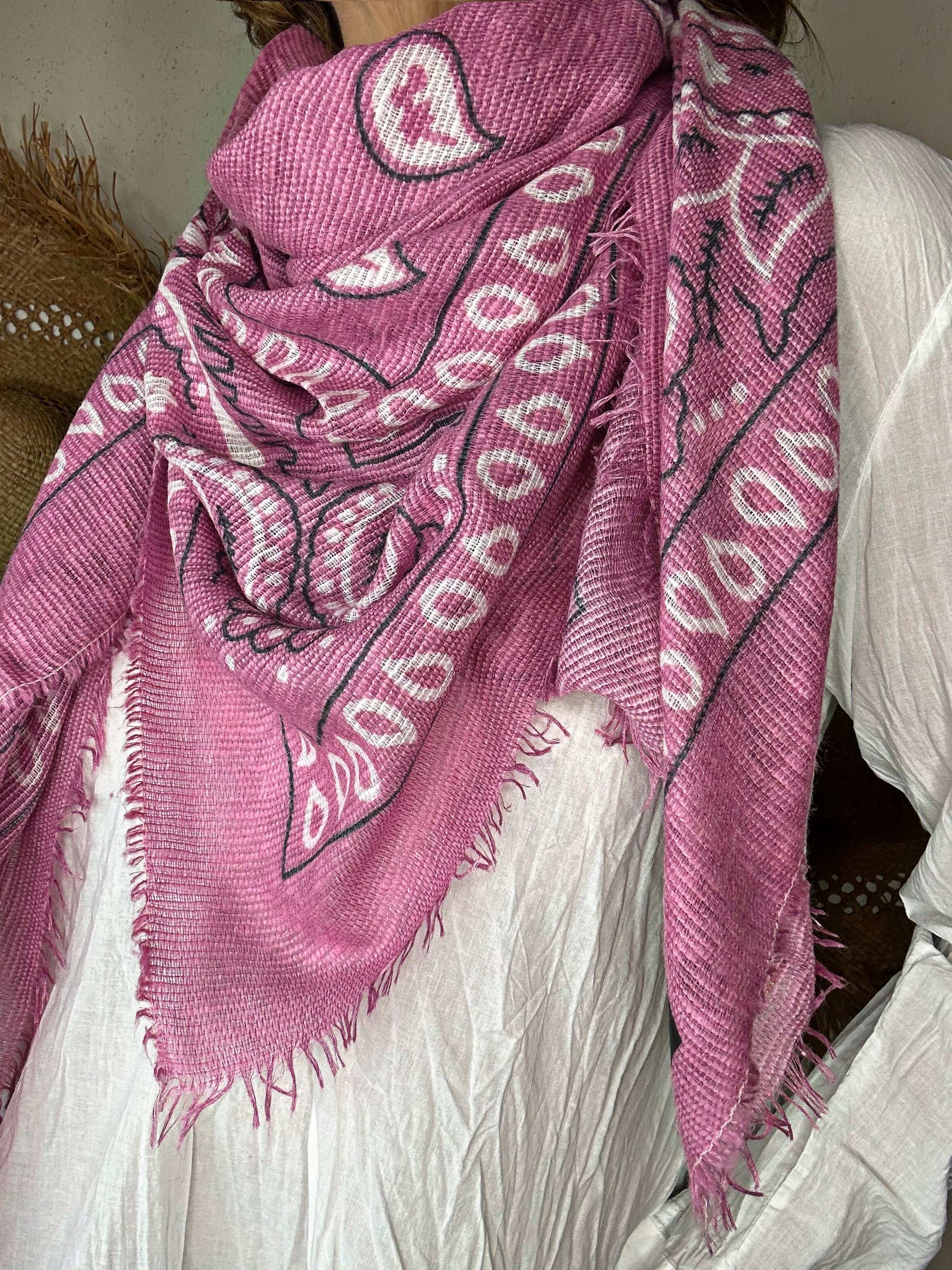 Foulard BANDANAS Rose malabar