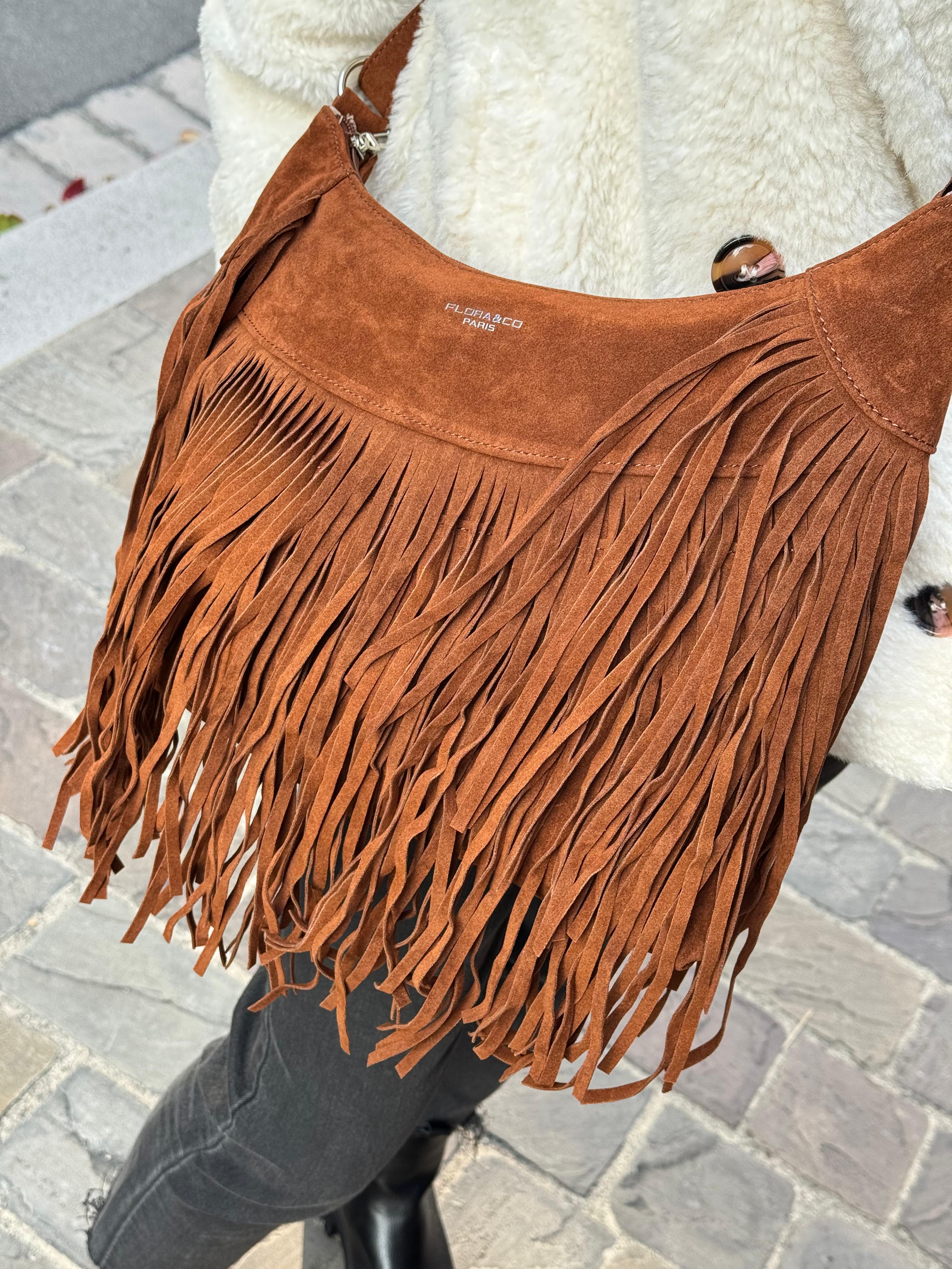 Sac à franges SAVANA Camel