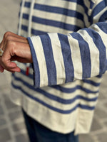 Charger l&#39;image dans la galerie, Sweat fin à capuche RIVAGE Bleu jeans
