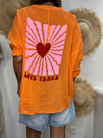 Charger l'image dans la galerie, Chemise LOVE PEACE Orange
