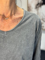 Charger l'image dans la galerie, T-shirt manches longues Anthracite  - ILONA
