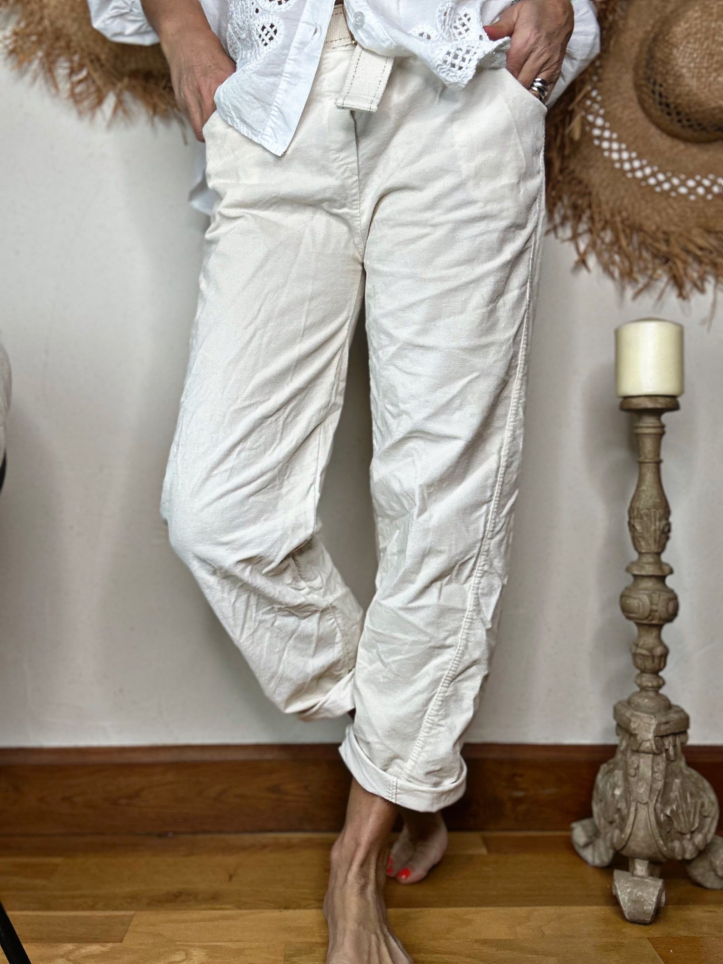 Pantalon PIERO Ecru