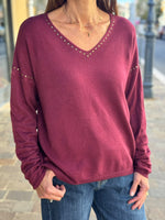 Charger l'image dans la galerie, Pull doux GABRIEL Bordeaux
