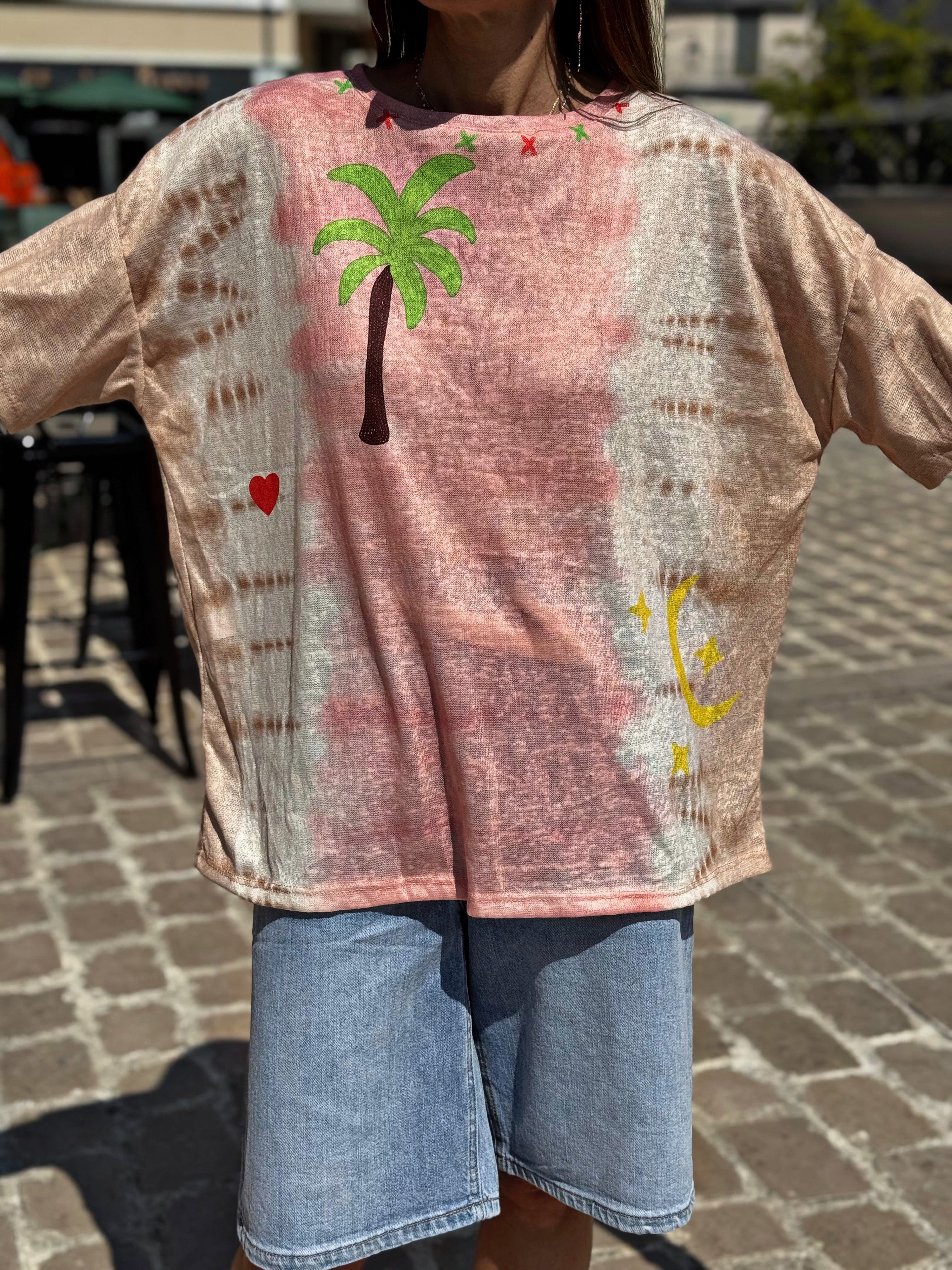 Tee shirt PALMIE  Rose