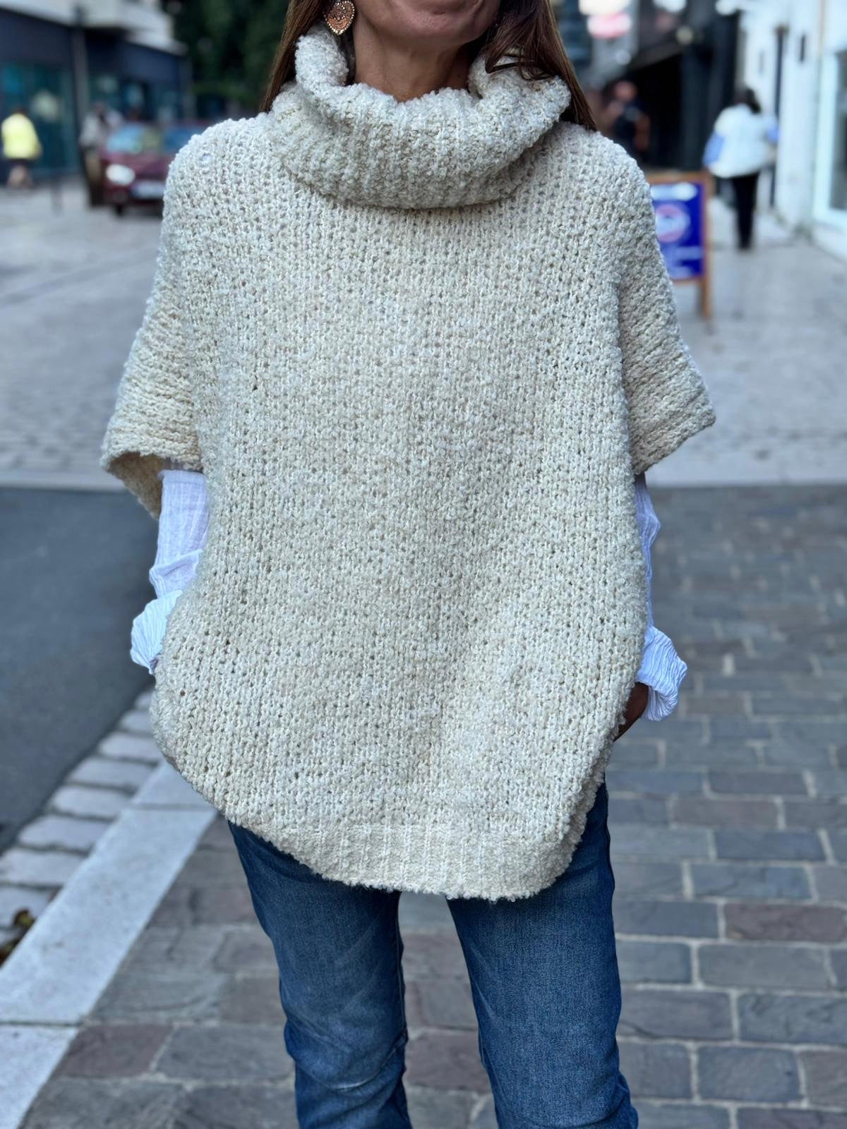 Pull sans manche BERNIE Ecru