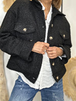 Charger l'image dans la galerie, Blouson bouclette GAB Noir
