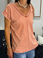 Charger l'image dans la galerie, Tee shirt Terracotta étoiles - SAMBA
