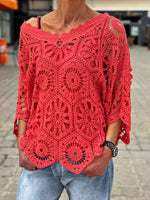 Charger l'image dans la galerie, Pull crochet + Top ZARA Corail
