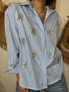 Chemise IZIA Bleu