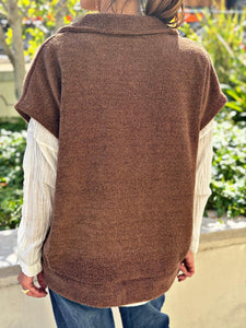 Veste sans manches LYNA Choco
