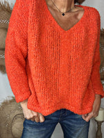 Charger l&#39;image dans la galerie, Pull bouclette MARTINO Orange
