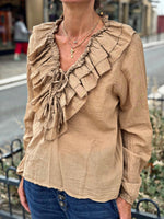 Charger l&#39;image dans la galerie, Blouse SERENA Camel
