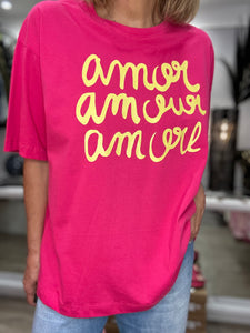 Tee shirt AMOUR Fuchsia