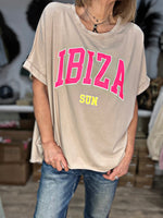 Charger l&#39;image dans la galerie, Tee shirt IBIZA Camel clair effet délavé

