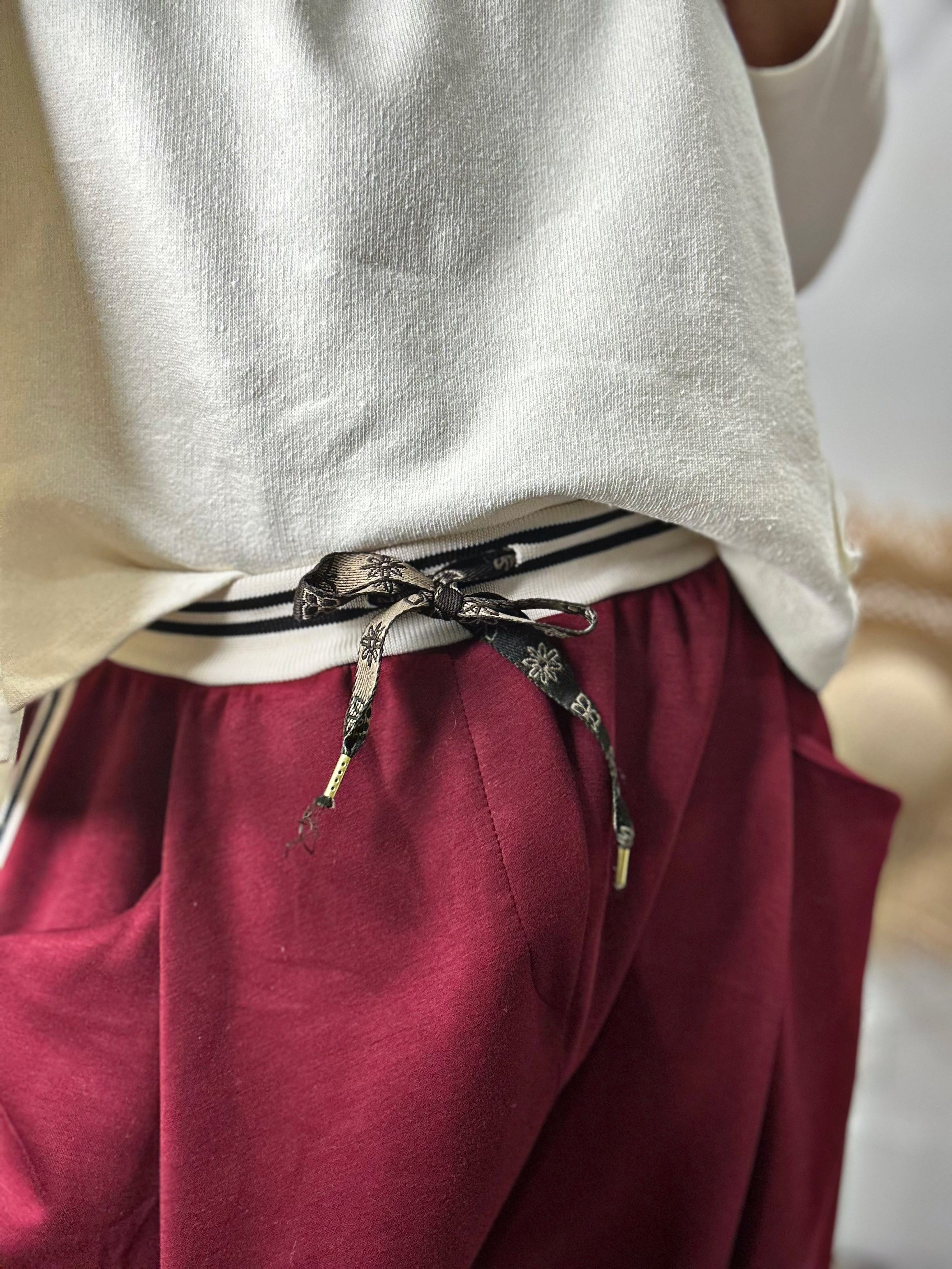 Pantalon NAHIA Bordeaux