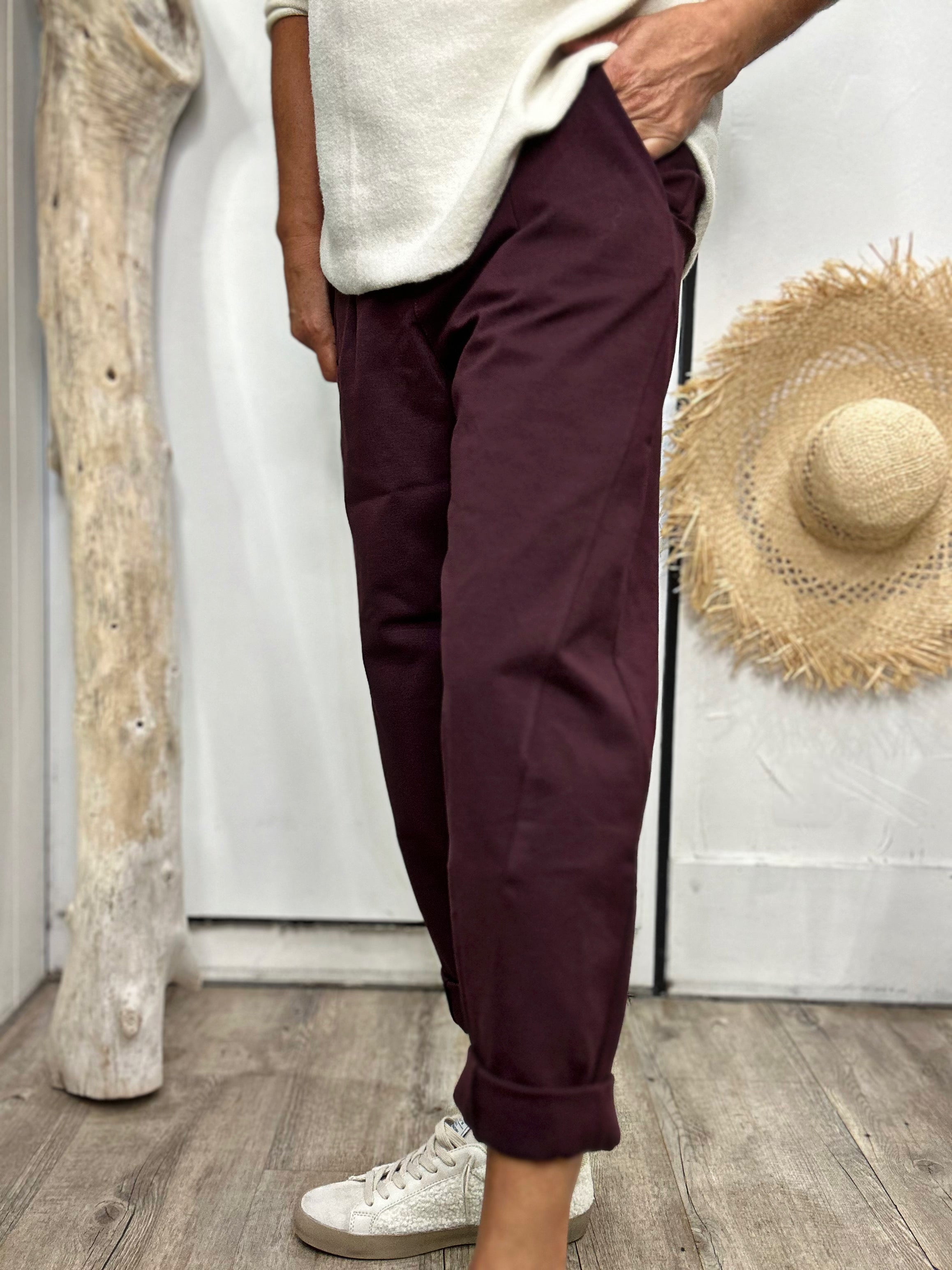 Pantalon CHARLEY Bordeaux