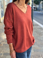 Charger l'image dans la galerie, Pull doux GABRIEL Terracotta
