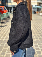 Charger l&#39;image dans la galerie, Blouson bouclette GAB Noir
